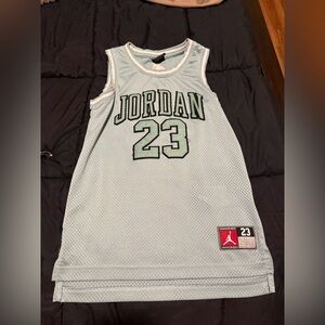 Jordan Brand Teal and White Basketball Jersey (23)